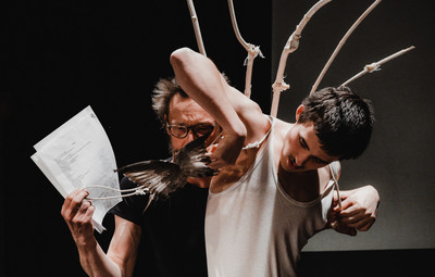 Utrinki z bralnih uprizoritev 10-minutnih besedil študentov AGRFT <em>Foto: Maša Pirc</em>