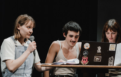 Utrinki z bralnih uprizoritev 10-minutnih besedil študentov AGRFT <em>Foto: Maša Pirc</em>