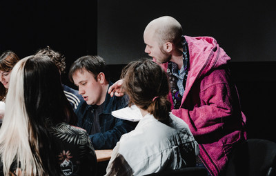 Utrinki z bralnih uprizoritev 10-minutnih besedil študentov AGRFT <em>Foto: Maša Pirc</em>