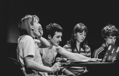 Utrinki z bralnih uprizoritev 10-minutnih besedil študentov AGRFT <em>Foto: Maša Pirc</em>