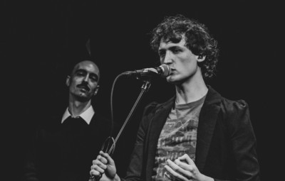 Utrinki z bralnih uprizoritev 10-minutnih besedil študentov AGRFT <em>Foto: Maša Pirc</em>