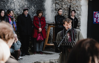 Utrinki z bralnih uprizoritev 10-minutnih besedil študentov AGRFT <em>Foto: Maša Pirc</em>