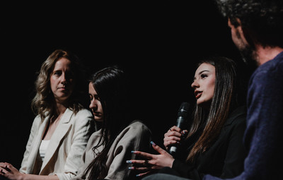 Utrinki s projekcije filma Novi sošolci in pogovora z ustvarjalci <em>Foto: Maša Pirc</em>