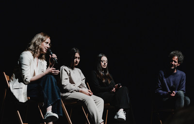 Utrinki s projekcije filma Novi sošolci in pogovora z ustvarjalci <em>Foto: Maša Pirc</em>