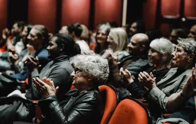Utrinki s projekcije filma Novi sošolci in pogovora z ustvarjalci <em>Foto: Maša Pirc</em>