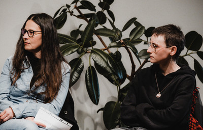 Utrinki z okrogle mize Med dramskim in gledališkim besedilom <em>Foto: Maša Pirc</em>