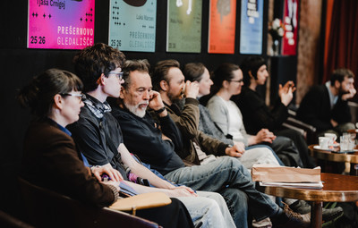 Utrinki s pogovora o(b) knjigi Urjenja v nestrinjanju <em>Foto: Maša Pirc</em>