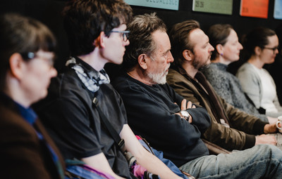 Utrinki s pogovora o(b) knjigi Urjenja v nestrinjanju <em>Foto: Maša Pirc</em>