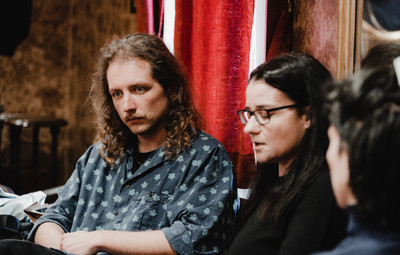 Utrinki s pogovora o(b) knjigi Urjenja v nestrinjanju <em>Foto: Maša Pirc</em>