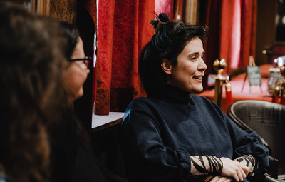 Utrinki s pogovora o(b) knjigi Urjenja v nestrinjanju <em>Foto: Maša Pirc</em>