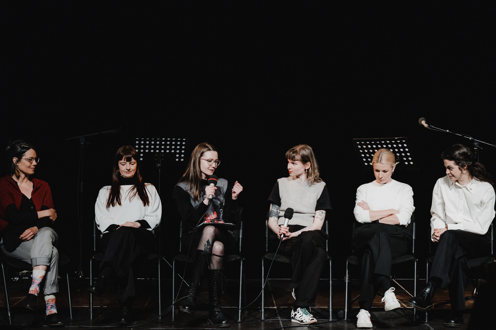 Utrinki z žive izvedbe radijske igre Neže Lučka Peterlin: Jagnje <em>Foto: Maša Pirc</em>