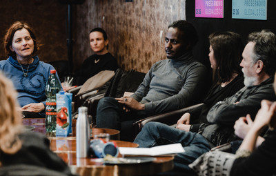 Utrinki s pogovora in predstavitve praktične gledališke delavnice ter projekta Slovenščina kot drugi in tuji jezik <em>Foto: Maša Pirc</em>