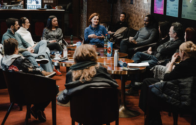 Utrinki s pogovora in predstavitve praktične gledališke delavnice ter projekta Slovenščina kot drugi in tuji jezik <em>Foto: Maša Pirc</em>
